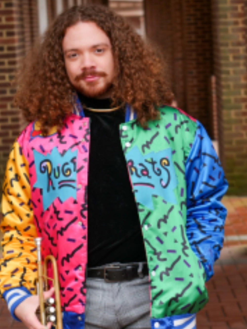 Men's Retro Multicolor Colorblock Bomber Jacket
